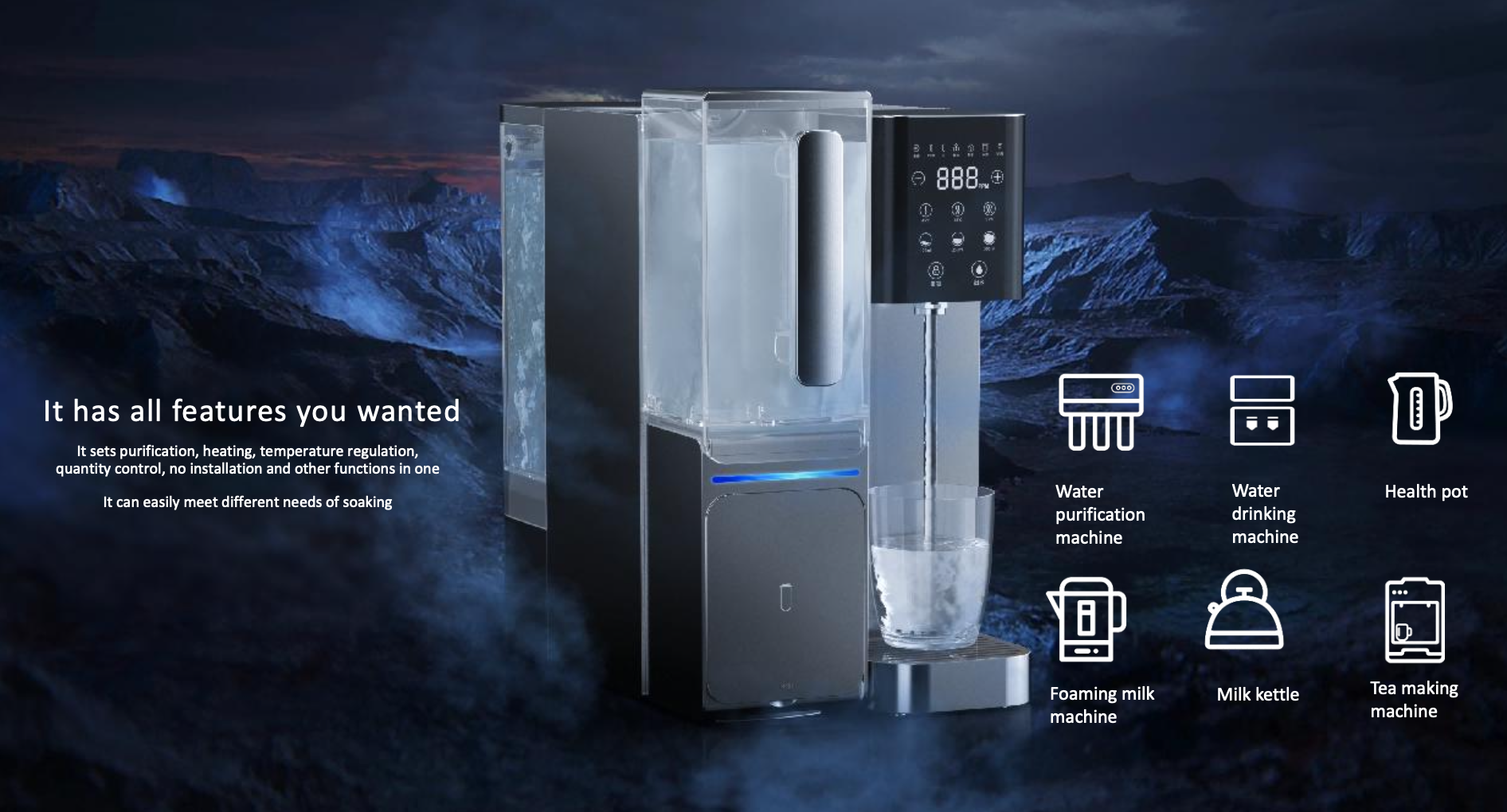 Composite Filter RO Water Purifier with 0.0001 Micron Filtration Accuracy
