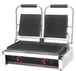 Industrial Double Heads Electric Panini Contact Grill Sandwich Press with