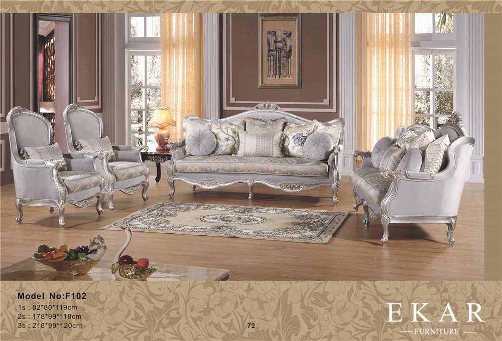 Classic Carved Luxury Sofa Set Design Living Room Furniture