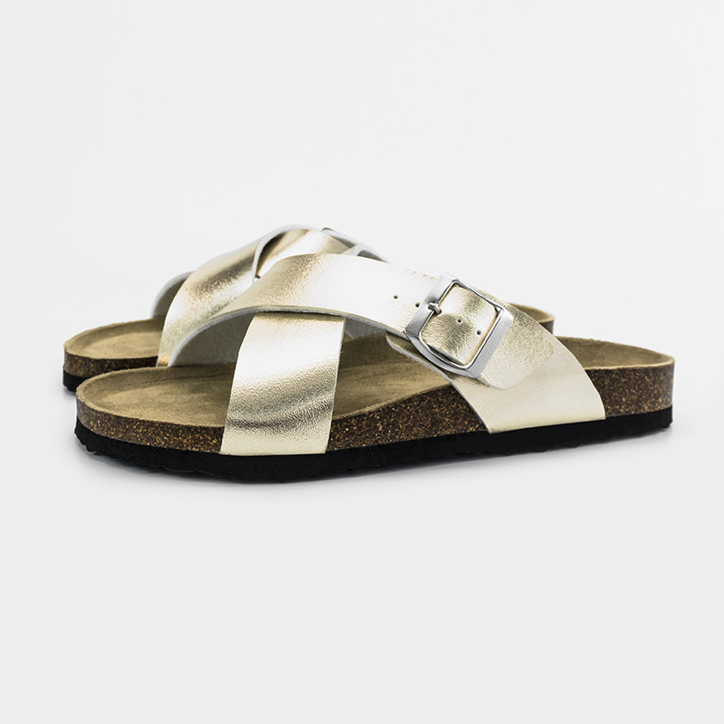 Leather Strap Womens Sliders Size 9 , EVA Sole Adjustable Slides Womens