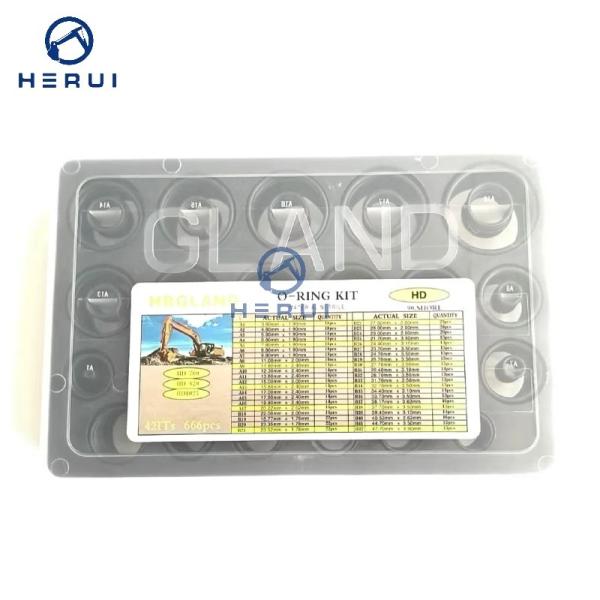 666PCS HD700 HD820 HD1023 O-Ring Box Rubber Repair Seal Kit Excavator Hydraulic
