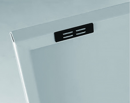 Modern Style Swing Door Slim Metal Storage Cabinet 4 Adjustable Foot