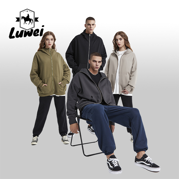 Street Hoody Vintage Plus Size Heavyweight Cotton Polyester Zipper Sublimation Blank Basic Slim Hoodies