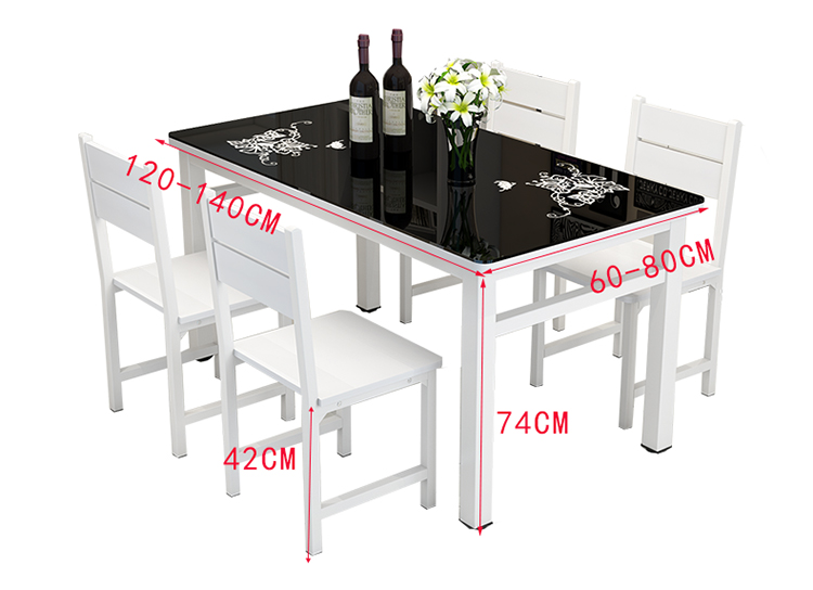 Glass Dining Room Table And Chairs Modern Home Furniture With High Durability