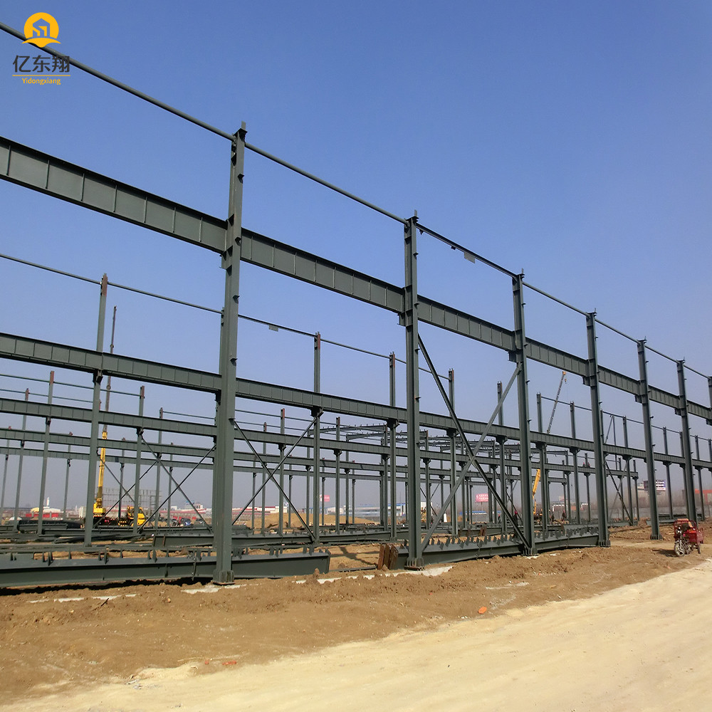Large Span Prefab Steel Frame Building Construction Customizable Strong Strength