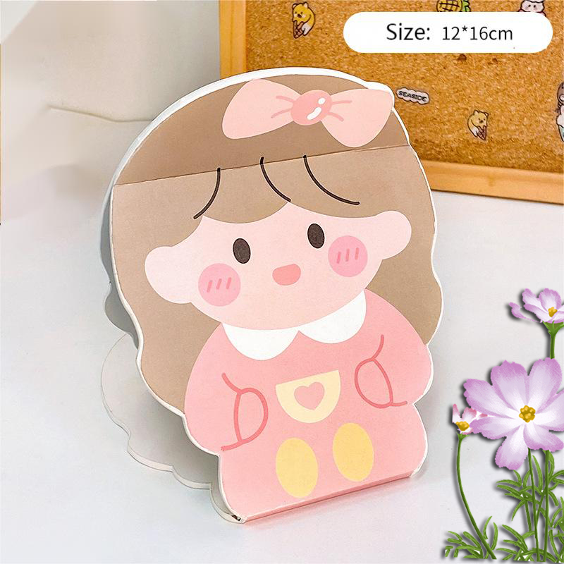 Extra LOGO Yes Cute Heart Shaped Foldable Makeup Mirror for Travel and Cosmetic