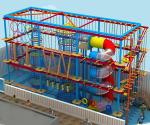 Commercial High Ropes Obstacle Course , OEM Rope Play Equipment