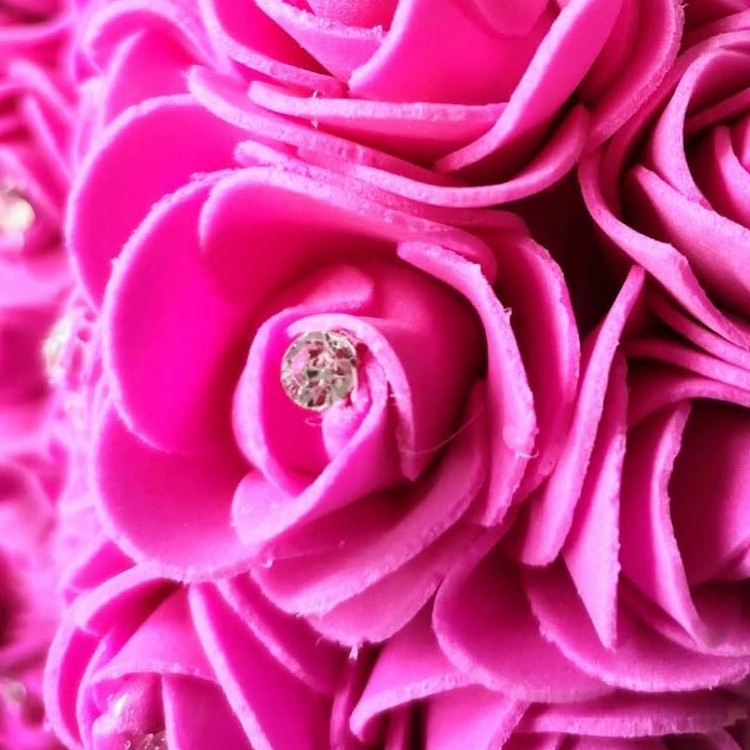Wholesale Price 40CM Roses Bear with Diamond for Valentines Day Gift
