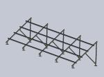 Galvanized Base Ground Mounted Solar PV Systems , Metal Photovoltaic Mounting