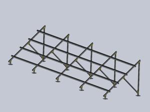 China Galvanized Base Ground Mounted Solar PV Systems , Metal Photovoltaic Mounting System wholesale