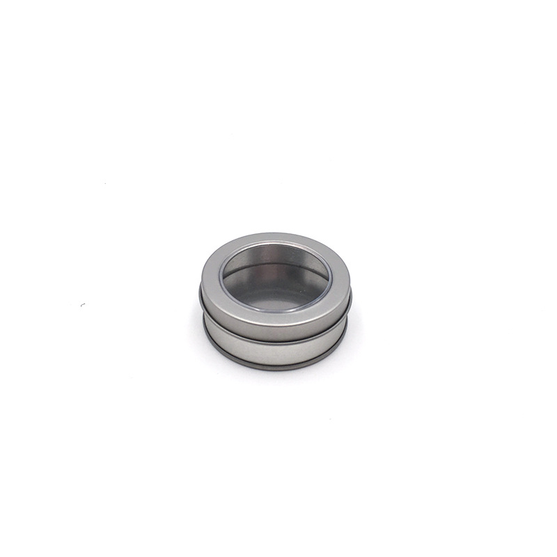 Cylinder Rustproof Printed Tin Boxes Multipurpose With PVC Window