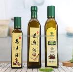 Glass Collar 100ML 250ML 500ML Clear White Black Olive Oil Bottle with