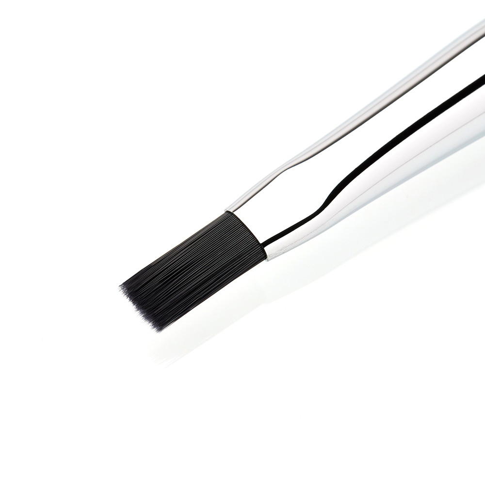 Flat Edge Firm Tightline Eyeliner Brush Antimicrobial Synthetic Hair