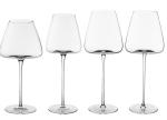 Handblown Crystal Burgundy Red Wine Glasses Lead Free 260ml