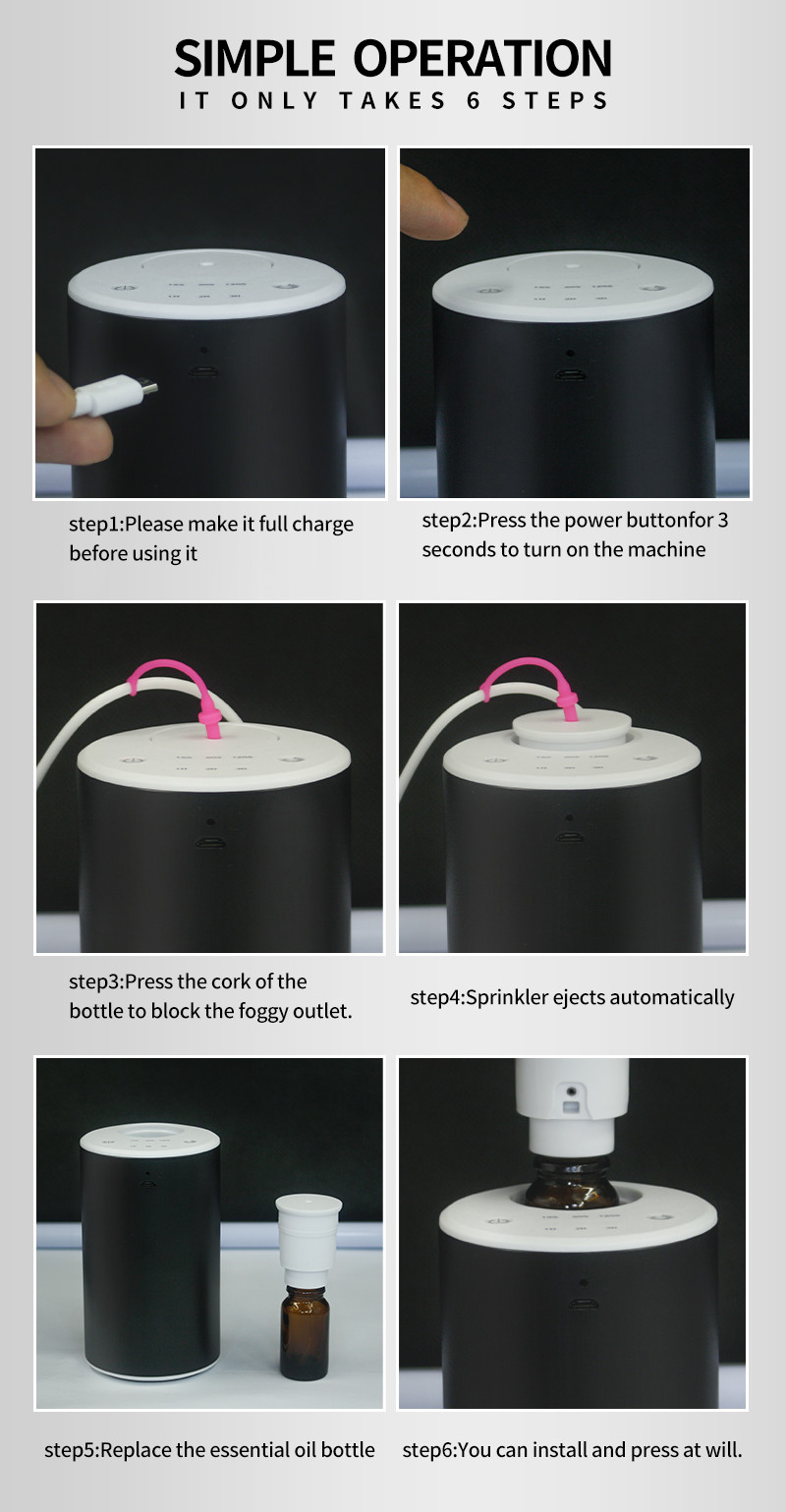20ml Pure Essential Oil Waterless Nebulizing Diffuser