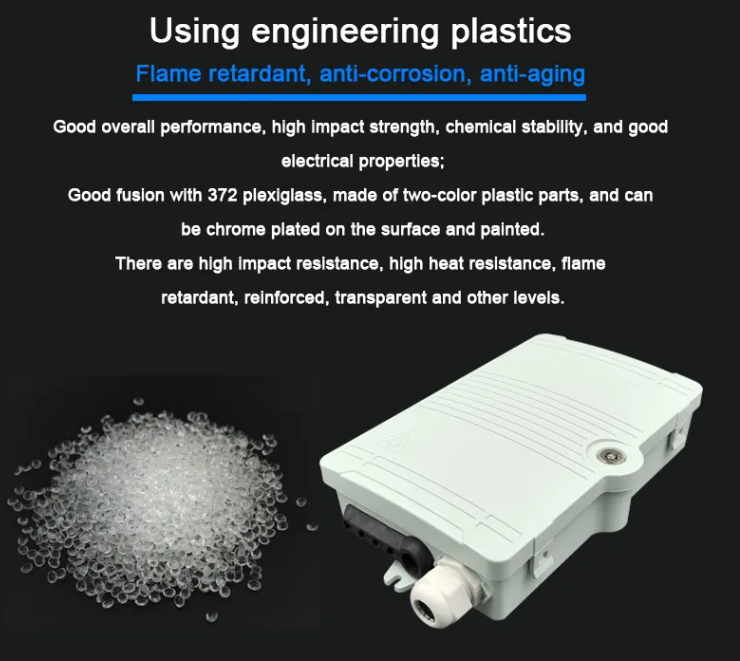 KEXINT KXT-A-4B FTTH Fiber Optic Distribution Box White Outdoor Wall Mounting