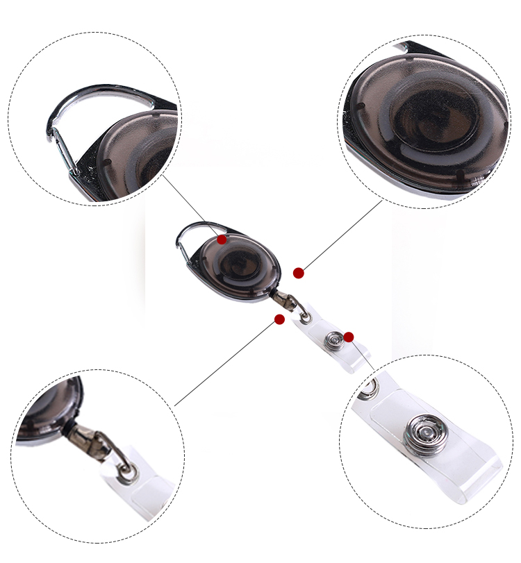Deyi Retractable Badge Reel Batch Holder Name ID Badge Clips Office Worker Doctor Nurse