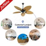 56 Inches DC Motor Tropical Style Ceiling Fan , Remote Control 5 Blades Ceiling