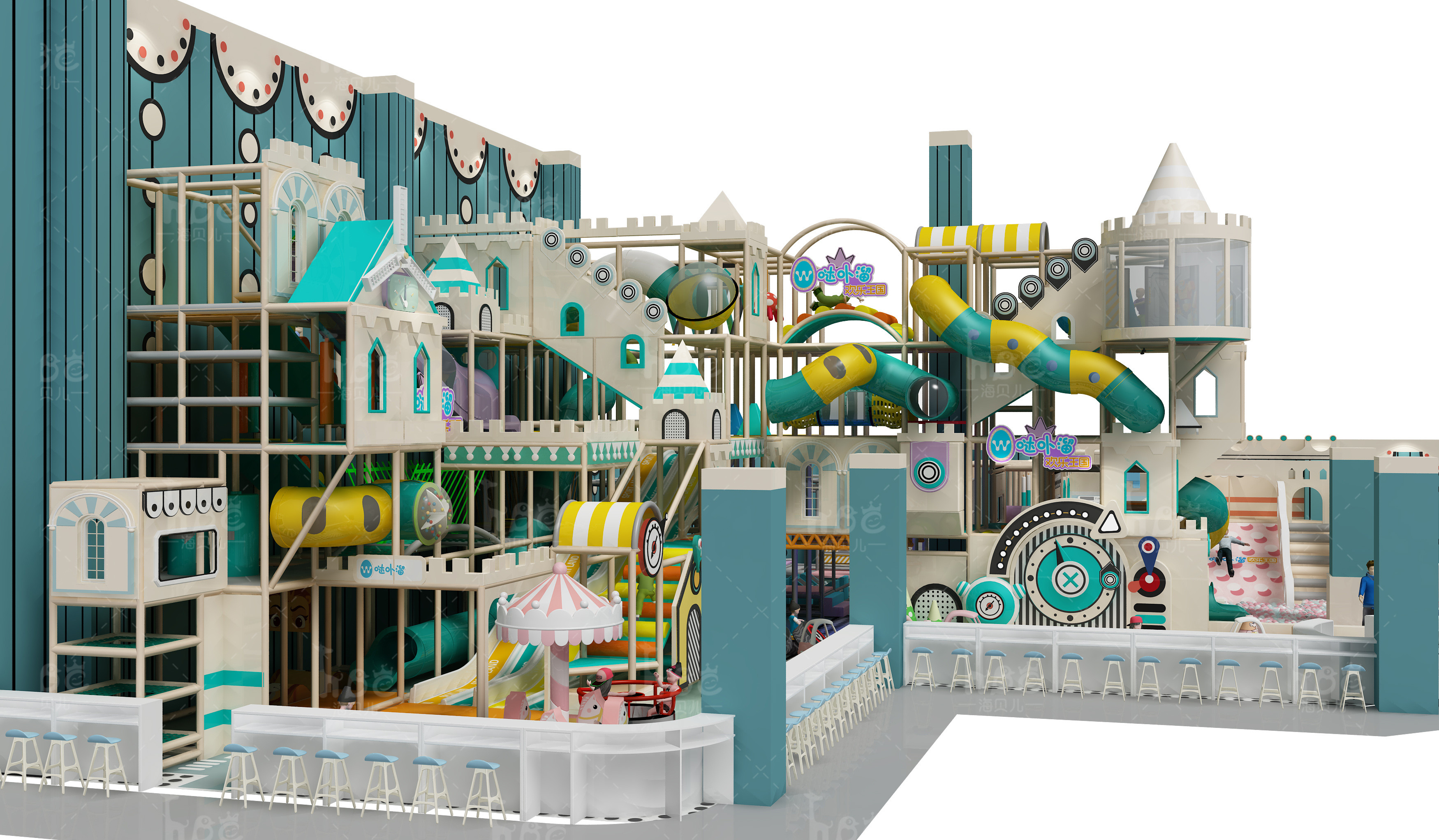 Customized Castle Theme Indoor Playground Structure For Kids Imagination And Play