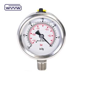 China Vacuum Pressure Gauge 50mm Compound Gauge -30inhg+250psi -1+16bar wholesale