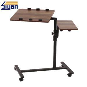 China Foldable Overbed Table Swivel Top , Wood Grain Rotating Table Top wholesale