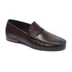 Fashionable durable anti skid Coffee Mens Leather Moccasins