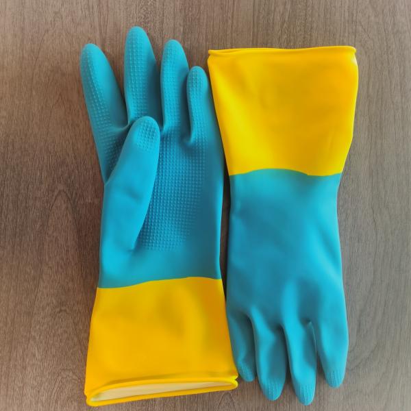 Kitchen Cleaning Latex Industrial Bicolor Glove Household Thickening Chemical