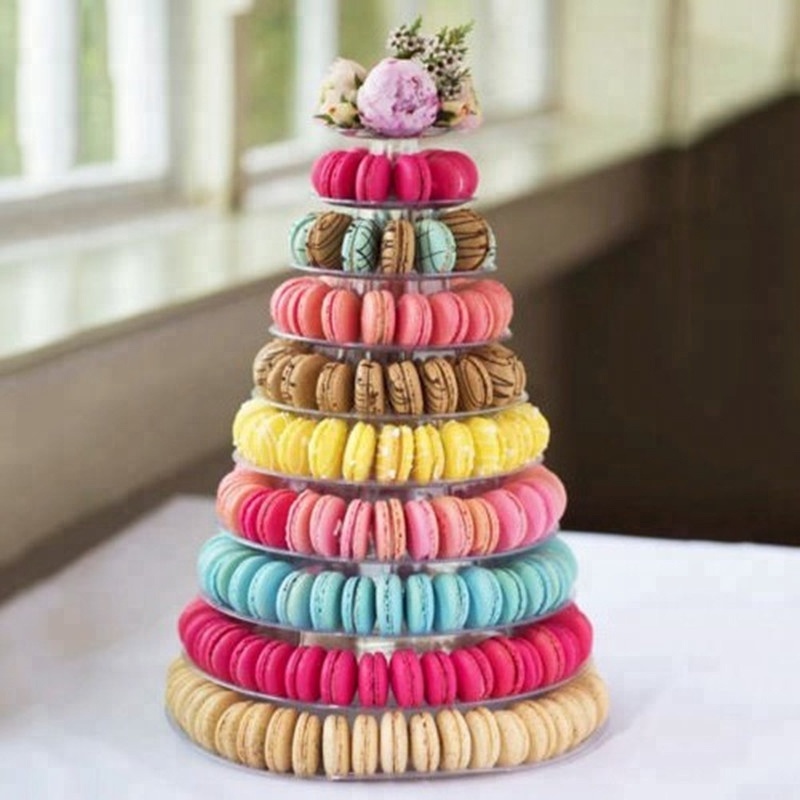Custom 2pcs macaron box cardboard cylinder packaging box paper packaging box