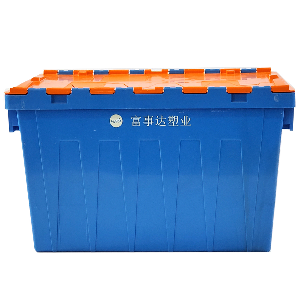 67 liter Warehouse Stackable Collapsible Crates Heavy Duty Storage Containers Attached Lid