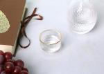 200ml Hammered Gold Rimmed Crystal Glass Sake Bottle