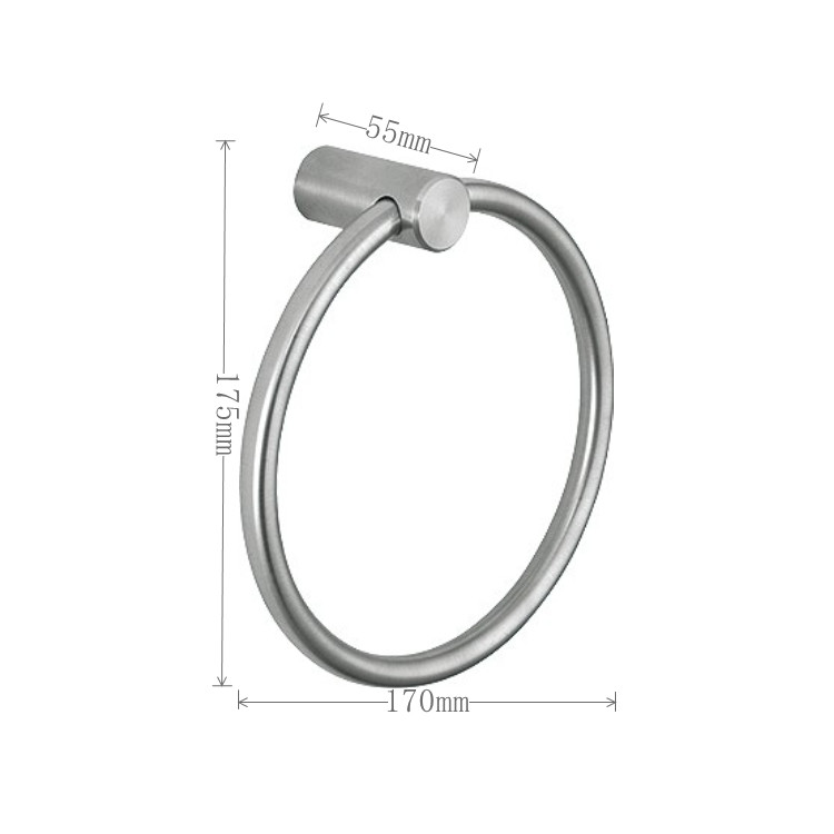 Bathroom Chrome Towel Rack Stainless Steel 304 Modern Circle Towel Hanger