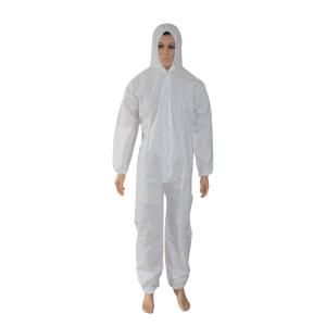 China Anti Virus Disposable Coverall Suit With Hood Antistatic Alcohol Resistant wholesale