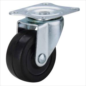 China small black rubber caster wheels furniture castors 2 inch wholesale