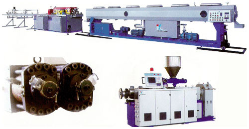 Quality UPVC CPVC Plastic Pipe Extrusion Line With Double Screw Extruder for sale