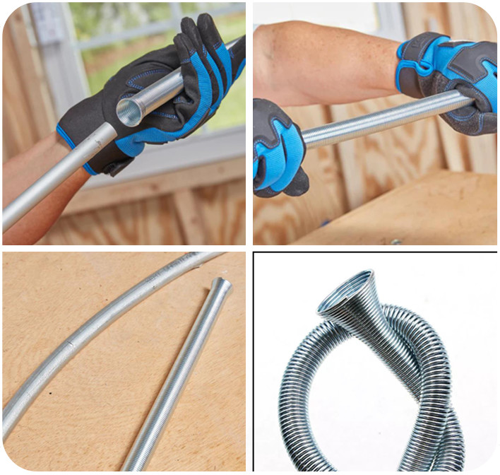Zinc Plated HVAC Service Tools ROHS Thin Wall Steel Spring Tube Bender