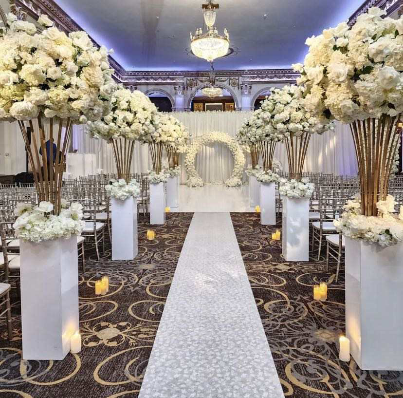 Tall Gold Vases For Wedding Centerpieces Decor 98CM
