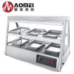 1600W Commercial Kitchen Counter Top Fast Food Warmer Display Showcase for KFC