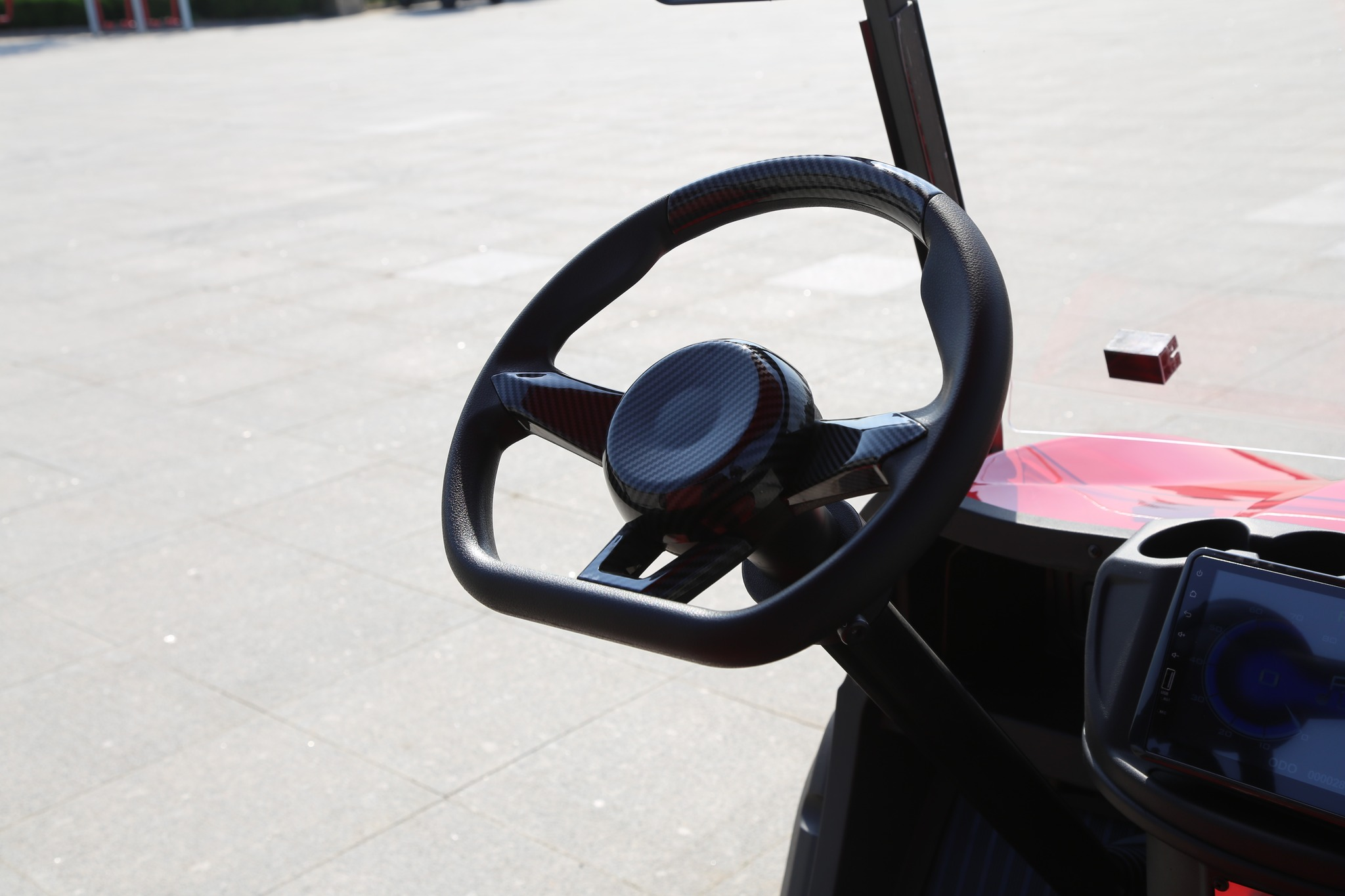 Retro Chinese Red 2+2-Seater Electric Golf Cart Lead-Acid Battery Lithium Battery Support Customized Services