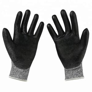 China Gardening Maintenance 13G HPPE PU Coated Anti Cut Work Gloves wholesale