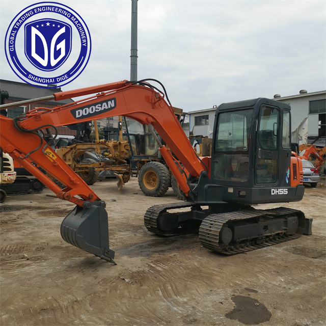 User-friendly operation DH55 Used Doosan Excavator 5.5t Professionally maintained