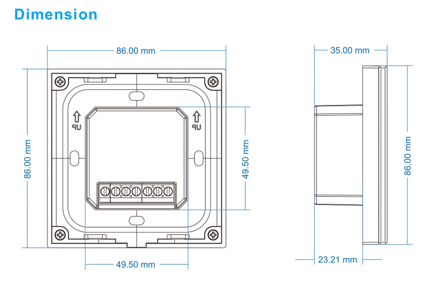 Ultra Sensitive RGBW LED Controller , Led Dimmer Touch Panel No Noise