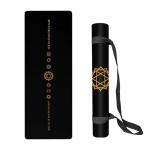 5mm Luxury Anti Slip Black Natural PU Rubber Yoga Mats Private Packaging Custom
