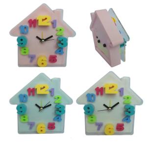China House shape digital clock with glass wholesale