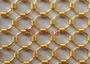 China ø2.0*20mm Carbon Steel Ring Mesh Fabric As Divider For Interior Decoration wholesale