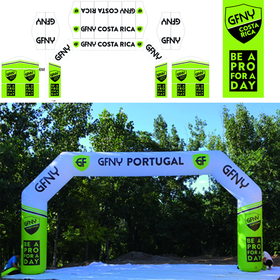 Entrance Door Inflatable Finish Arch CE Certificate With LED Light