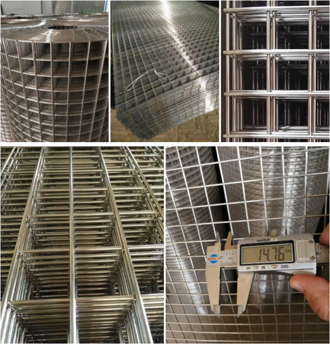 1.2x30m 304 Stainless Steel Welded Wire Mesh Fencing Rectangle Hole