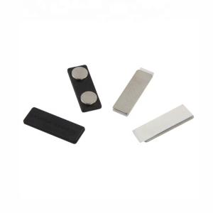 China 32x13x6mm Black Color Plastic Rectangular Magnetic Name Badge wholesale