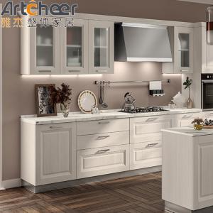China Durable Designer Solid Wood Melamine Kitchen Cabinet Italian Design for Modern Homes wholesale