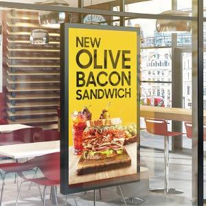 China 32 Inch Lcd Window Display Advertising Fast Food Restaurants Single Sided wholesale