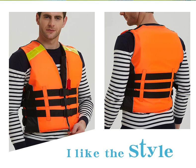 EPE Foam Orange Swimming Life Jackets Commercial Water Park Life Vest for Adults and Kids